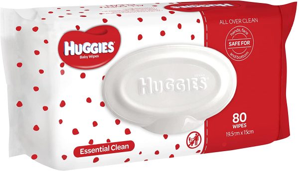 Huggies Essential Clean Baby Wipes 80 Pack - Image 2