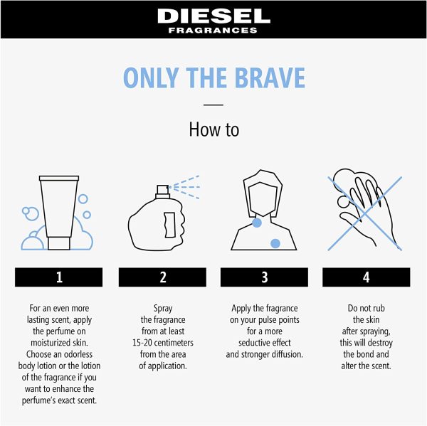 Diesel Only The Brave Eau De Toilette, Fresh, 200 ml - Image 3