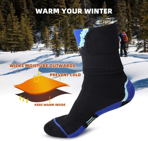 Compression Socks, Winter Thicken Socks, Calf Compression Ski Socks, Warm Thermal Socks, Sports Football Socks for Men and Women - Image 2