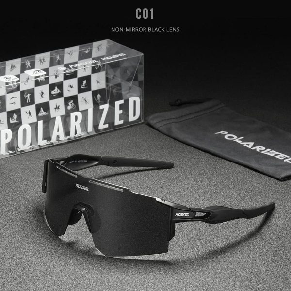 Polarized Cycling Sunglasses Double Wide Polarized Mirrored for Running Golf Fishing Hiking Baseball Running Glasses for Cycling Men Women - Image 3