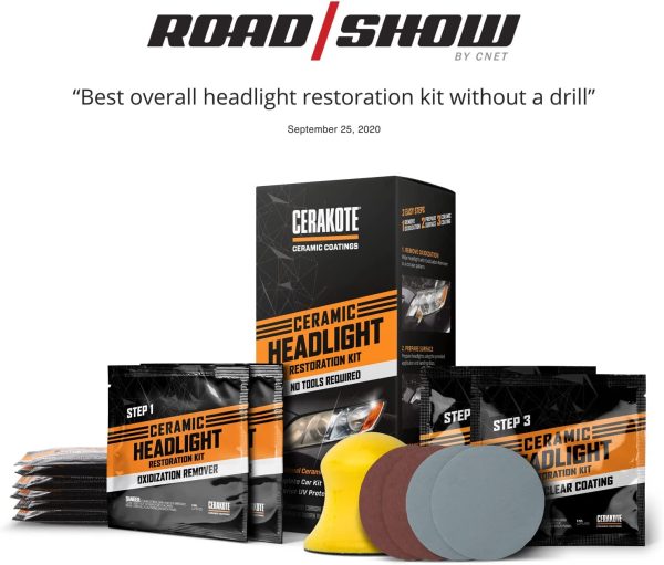 Ceramic Headlight Restoration Kit ?C Guaranteed to Last As Long As You Own Your Vehicle ?C Brings Headlights Back to Like New Condition - 3 Easy Steps - No Power Tools Required - Image 5