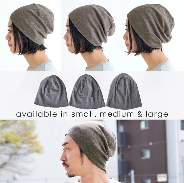 CHARM Men Made in Japan Organic Knit Beanie Hat Slouch Warm Winter - Image 5