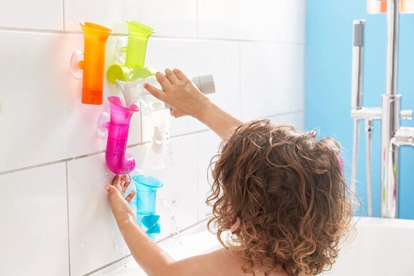 Boon Building Bath Pipes Toy, Set of 5, Multicolor - Image 8