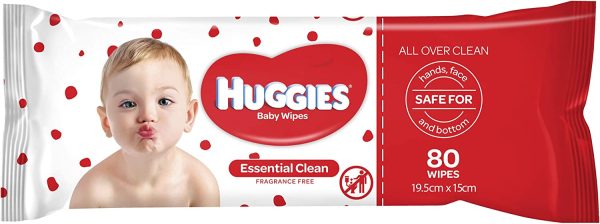 Huggies Essential Clean Baby Wipes 80 Pack - Image 6