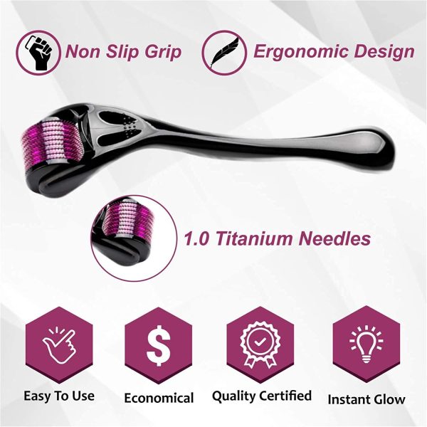 DIRECT FROM FACTORY 0.25mm Derma Roller - 540 Titanium Microneedle Dermaroller for Face - Cosmetic Microneedling Instrument for Facial Skin Care - Massage Tools Professional - Image 9