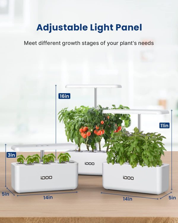 iDOO Hydroponics Growing System, Smart Indoor Herb Garden Kit with LED Grow Light, Indoor Gardening for Home Kitchen, Automatic Timer Germination Kit, Height Adjustable (7 Pods) - Image 7