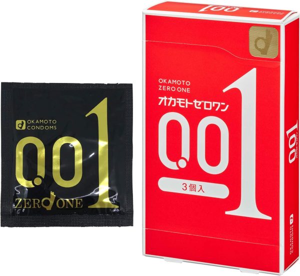 Japan Okamoto 001 0.01 mm Zero One Thinnest Condoms Medium Size 3 Pieces - Image 4