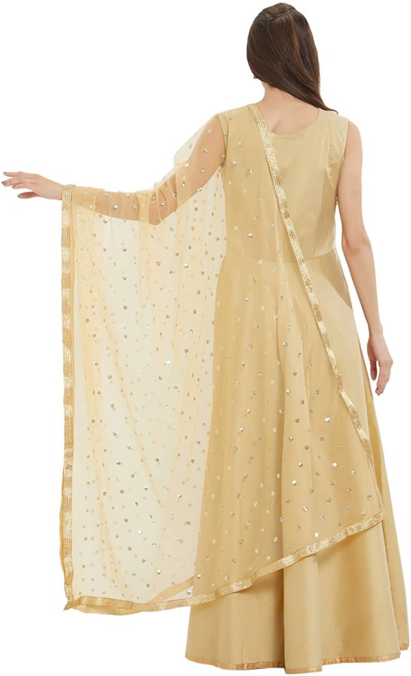 Dupatta Bazaar Woman's Embellished Net Dupatta - Image 7