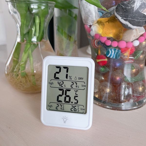 Magnetic Indoor Hygrometer Digital Thermometer MC41, White, Backlight??No Batteries in Pack?? - Image 4