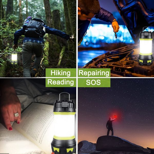 Tokeyla Rechargeable Camping Lantern, LED Lantern Flashlight 4000mAh Power Bank, 6 Modes, IPX4 Waterproof, USB Charging Cable Included, Perfect for Camping Light Hiking Emergency or Home - Image 5