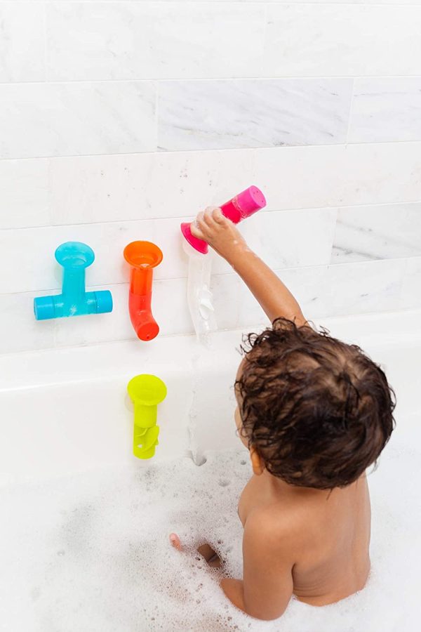 Boon Building Bath Pipes Toy, Set of 5, Multicolor - Image 3