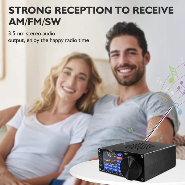 Si4732 All-Band Radio Receiver Aluminium Alloy ATS-25 DSP Receiver FM LW (MW and SW) SSB with 2.4" Touch Screen Search HAM Band Quick Channel - Image 6