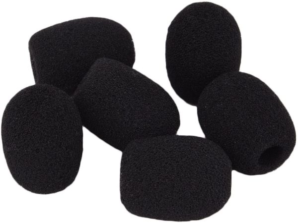 Sunmns 6 Pack Mini Size Lapel Headset Microphone Windscreen Foam Cover Black - Image 6