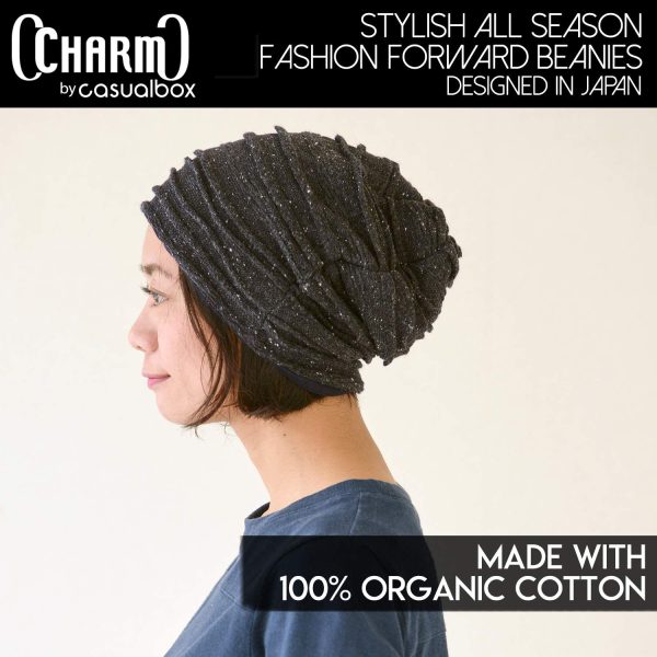 CHARM Organic Cotton Winter Beanie - Mens Slouchy Oversized Hat Womens Chemo Cap - Image 7