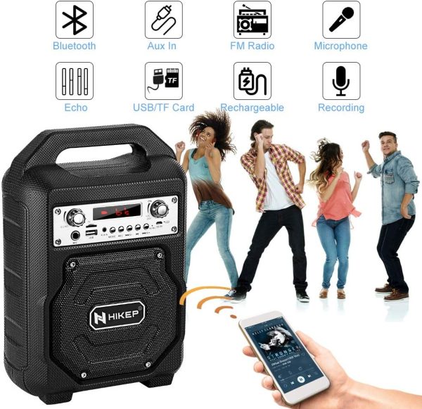 Portable Bluetooth Karaoke Machine, Wireless PA Speaker System Voice Amplifier with Handheld Microphone Perfect for Kids & Adults Party, Karaoke and Other Outdoor and Indoor Activities - Image 6