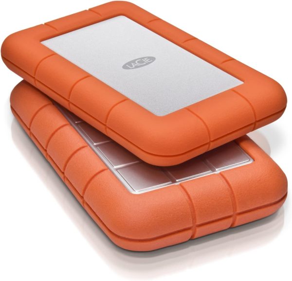 LaCie Rugged Mini, 5T,B USB 3.0 Portable 2.5 inch External Hard Drive for PC and Mac, Orange/Grey, with Rescue Services (STJJ5000400) - Image 8