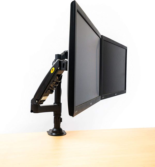 New NB H160 Dual Monitor Desk Mount Stand Full Motion Swivel Monitor Arm Gas Spring for 17''- 27'' Computer Monitor from 2kg to 9kg Per Arm - Image 3