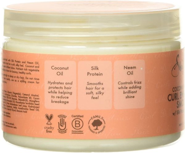 SHEA MOISTURE Coconut and Hibiscus Curl Enhancing Smoothie, 340 g, multi, 12 Ounce (Pack of 1) (290223 )