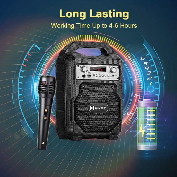 Portable Bluetooth Karaoke Machine, Wireless PA Speaker System Voice Amplifier with Handheld Microphone Perfect for Kids & Adults Party, Karaoke and Other Outdoor and Indoor Activities