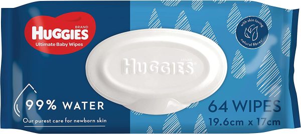 Huggies Ultimate Baby Wipes Over 99% Water (Pack of 512) - Image 6