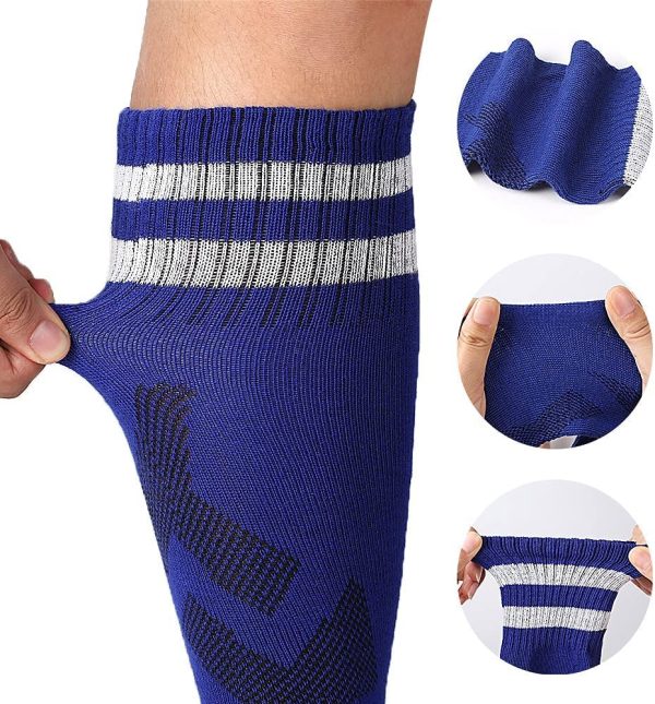 Soccer Socks 3 pairs Anti Slip Soccer Knee Socks Team Sport Knee High Socks for Adult Youth Basketball/Hockey Sports Grip Socks - Image 4