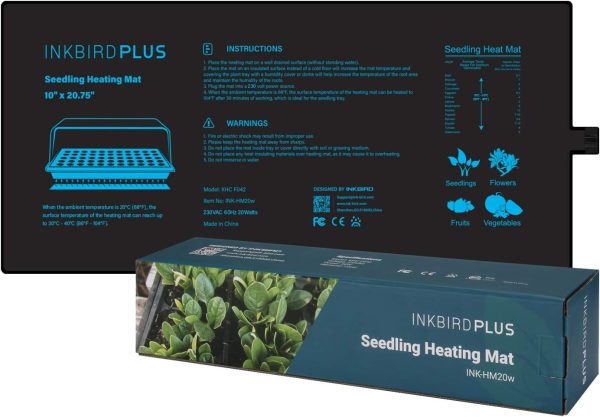 Inkbird Plus 20W Heating Mat Heat Pad Incubator 20.75"x10 for Garden Greenhouse Germination Hatch Breed Seelding Seed Starter Hydroponics - Image 8