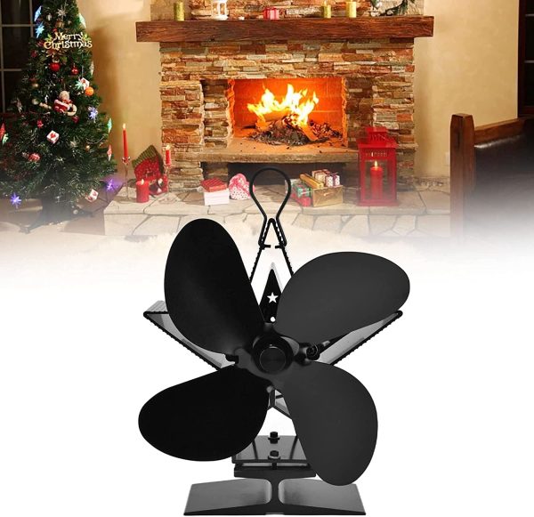 Heat Powered Fan, Fireplace Heat Fan Energy Saving 4 Blade Zinc Alloy Eco Friendly for Living Room for Home - Image 8