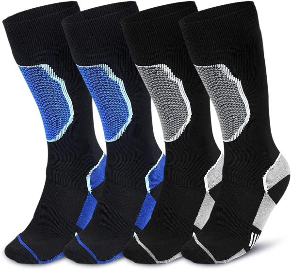 Compression Socks, Winter Thicken Socks, Calf Compression Ski Socks, Warm Thermal Socks, Sports Football Socks for Men and Women - Image 4