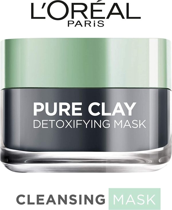 L'Or??al Paris Pure Clay Detoxifying Charcoal Mask 50ml - Image 3