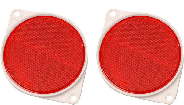 CDRF-3R Nail On Reflector 3 1/4 Diameter Red, 2 Piece - Image 2