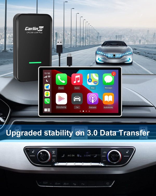 Carlinkit 2.0 Wireless CarPlay Adapter for Volkswagen 2016-17-18-19-20-2021 with Factory Wired CarPlay, Type C Design, Online Upgrade Adapter, iOS 13-14, Convert Factory Wired to Wireless CarPlay - Image 5