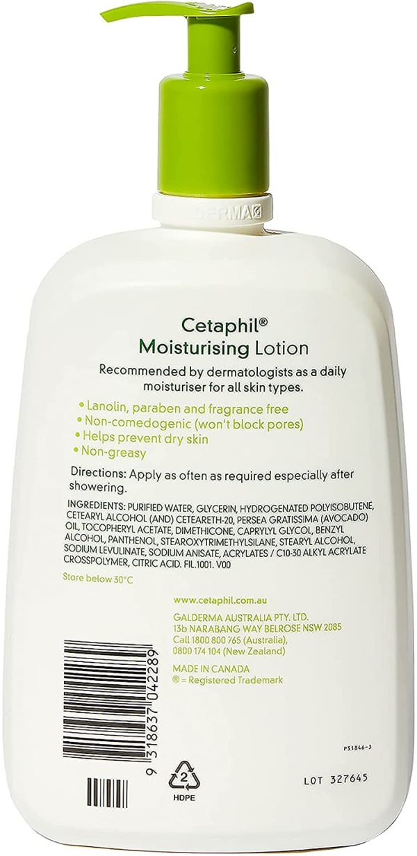 Cetaphil Moisturising Lotion for All Skin Types, 1L - Image 3