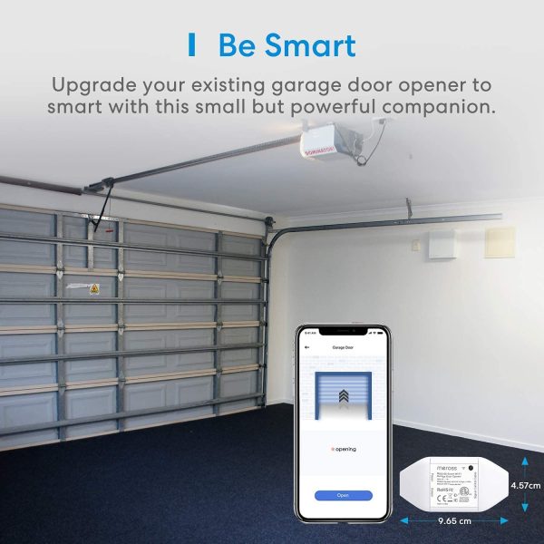 Smart Garage Door Opener Remote, APP Control, Compatible with Alexa, Google Assistant and SmartThings, Multiple Notification Modes, No Hub Needed by meross - Image 2