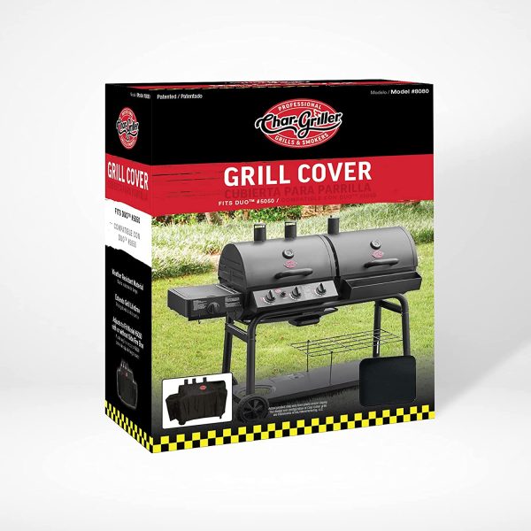 Char-Griller 8080 Dual Fuel Grill Cover, Black