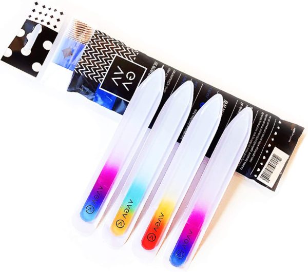 VAGA Crystal Glass Nail File Set of 4 Nail Care Crystals Glass Nail Files in Cheeky Colors, Fingernail File for Manicure, Nail Strengthener hardener, Nails Buffer for Natural and Acrylic Nail filer - Image 6