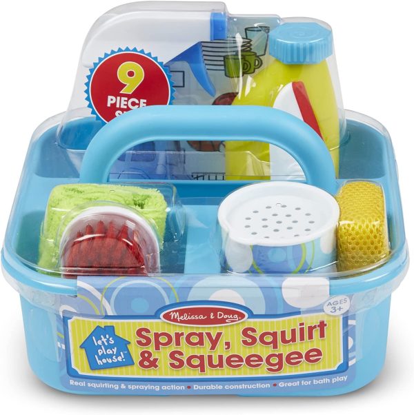 Melissa & Doug Spray, Squirt & Squeegee Play Set - Pretend Play Cleaning Set - Image 3