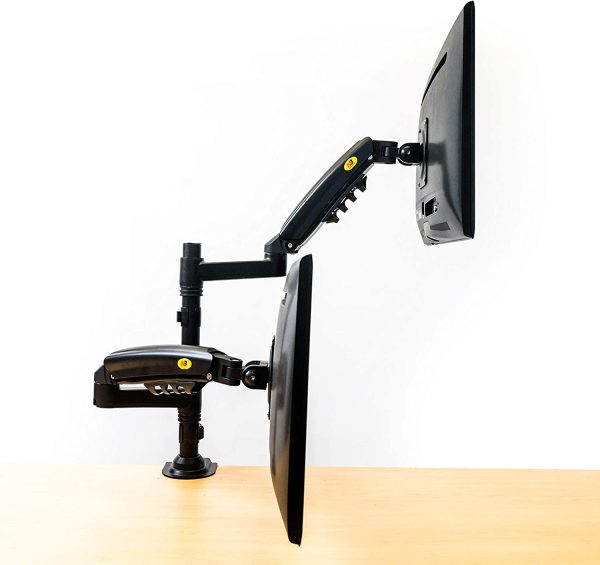 New NB H160 Dual Monitor Desk Mount Stand Full Motion Swivel Monitor Arm Gas Spring for 17''- 27'' Computer Monitor from 2kg to 9kg Per Arm - Image 2