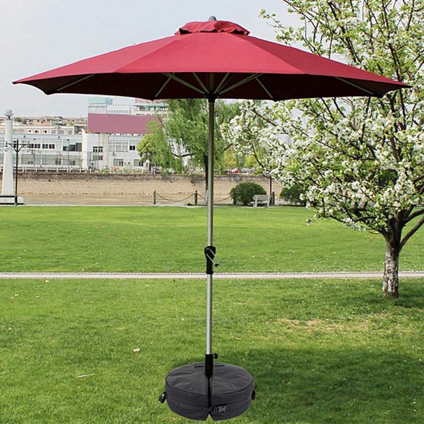 Patio Umbrella Base Weight Bag 18"" Round Sand Stand Detachable Weatherproof Parasol Umbrella Weights Sand Bags, Heavy Duty, for Flagpole or Outdoor Patio Umbrella Stand - Image 8