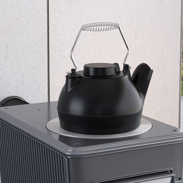 Fire Beauty Humidifying Iron Kettle??Stove Humidifier??Wood Stove Kettle??Cast Iron??Chrome handle??Matte Black - Image 8