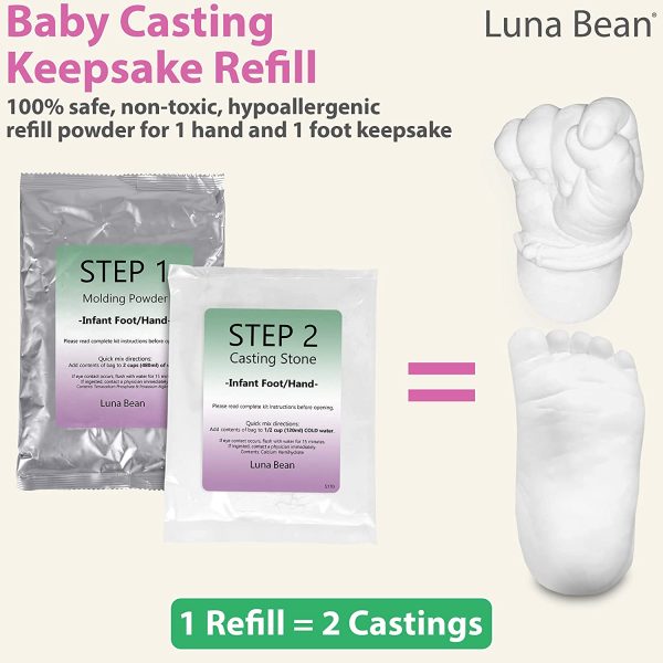 Luna Bean Infant Plaster Life Casting Kit -Refill- (Step 1 & Step 2) - Image 6