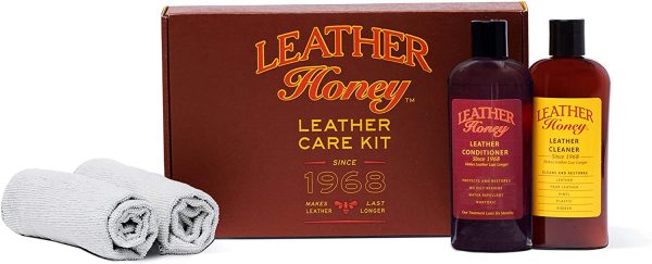 Leather Honey Complete Leather Care Kit Including Leather Conditioner (8 oz), Leather Cleaner (8 oz) and Two Applicator Cloths for use on Leather Apparel, Furniture, Auto Interiors, Shoes, Bags - Image 6