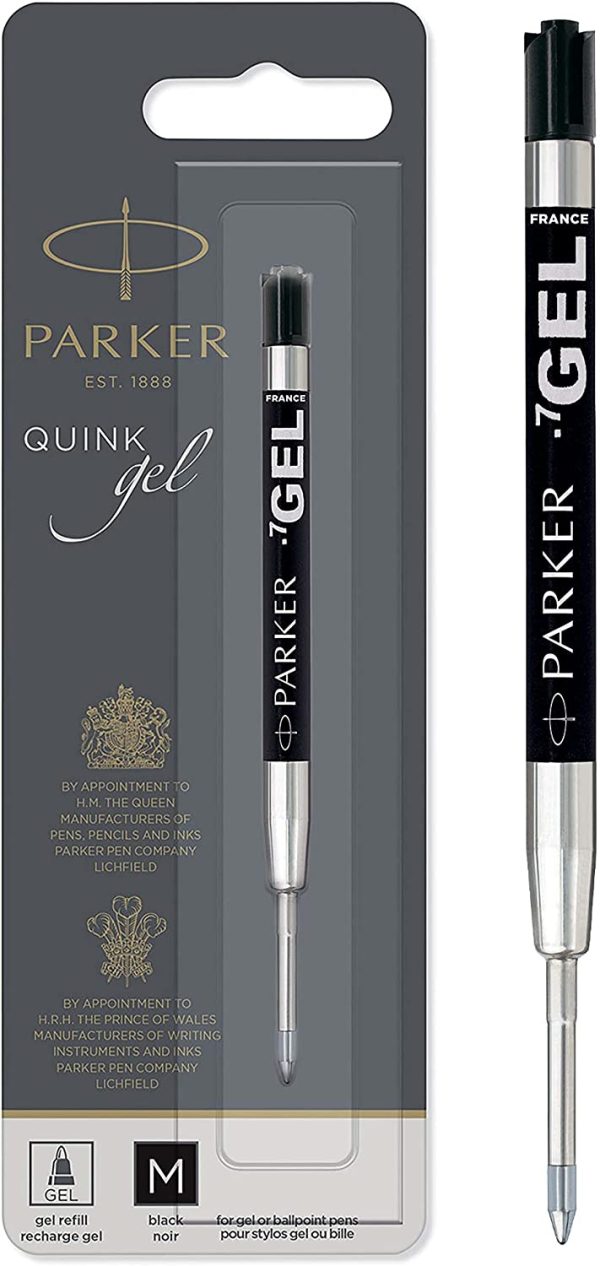 PARKER 1950344 Ballpoint Gel Refill Black Medium Blister - Image 2