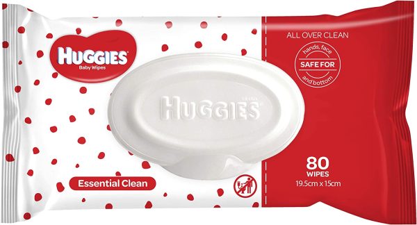 Huggies Essential Clean Baby Wipes 80 Pack - Image 4