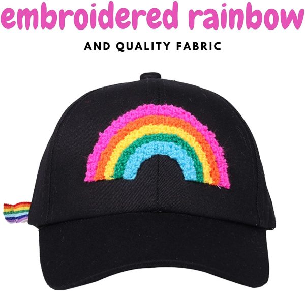 Girls Rainbow Hat - Baseball Cap for Girls - Kids Hat - Image 4