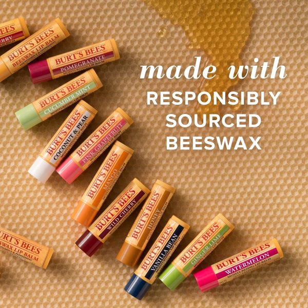 Burts Bees Set for Unisex, 4 Piece (4.25 g Beeswax, 4.25 g Strawberry), 17 grams - Image 7