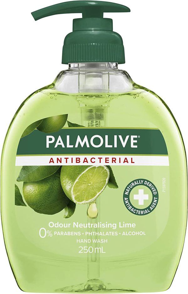 Palmolive Antibacterial Liquid Hand Wash Soap, 250mL, Odour Neutralising Lime Pump, No Parabens Phthalates or Alcohol - Image 5