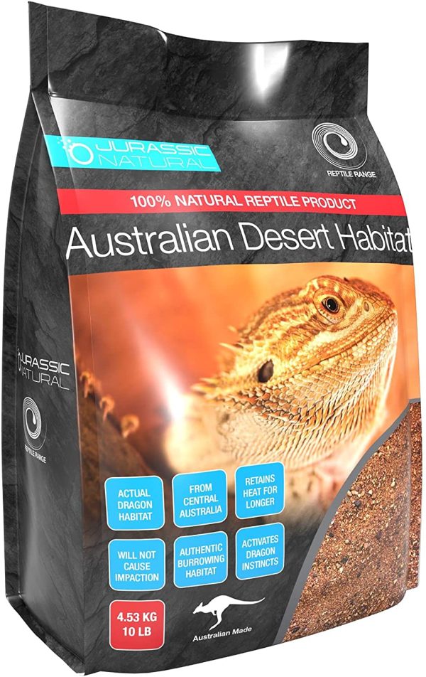 JurassicNatural Australian Desert Dragon Habitat 10lb Substrate for Bearded Dragons and Other Lizards, Red (DESERT010)