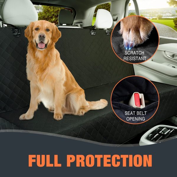 Dog Seat Covers for Cars,Waterproof Scratchproof Hammock Car Seat Cover for Dogs,Durable Nonslip Car Dog Cover Back Seat,Protection Against Dirt and Pet Fur Pets Seat Covers for Cars Trucks SUVs - Image 9