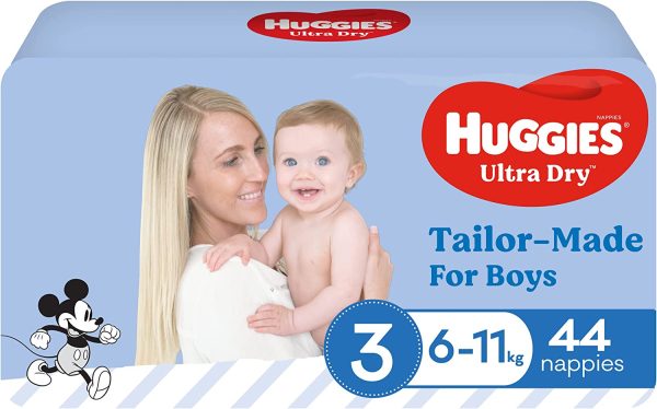 Huggies Ultra Dry Nappies Boy Size 3 (6-11kg) 44 Count - Image 5