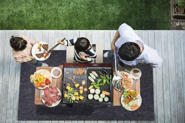 Gas Grill Mat,BBQ Grilling Gear for Gas/Absorbent Grill Pad Lightweight Washable Floor Mat to Protect Decks and Patios from Grease Splatter,Against Damage and Oil Stains (36"×47")